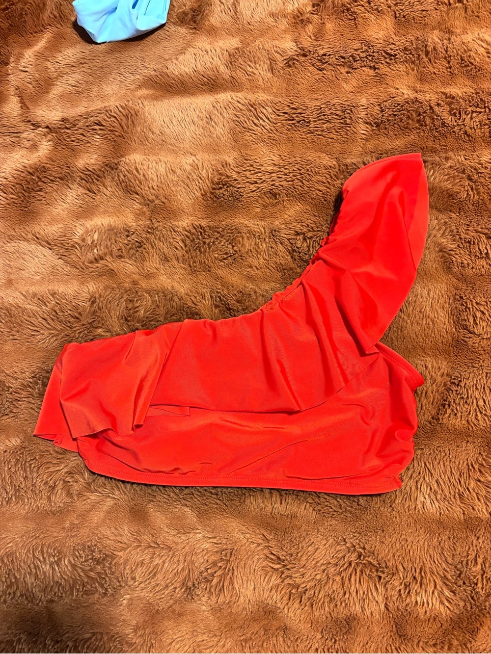 Kona Sol One-Shoulder Red Bikini Top